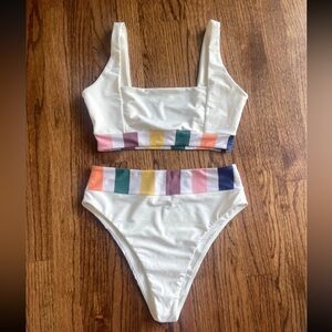 NEW TULAROSA colorful high-waisted bikini set